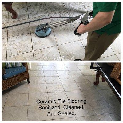 Ceramic tile cleaning with TNT Chem-Dry