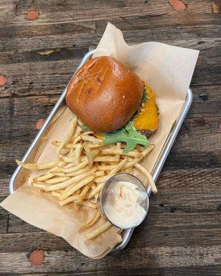 Trail life burger and fries. This was easily in the top 3 burgers I've ever had.