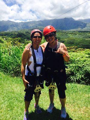 Zip lining was awesome!!