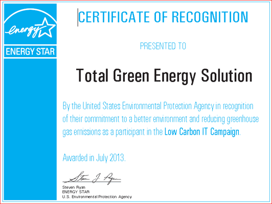 ENERGY STAR Certified