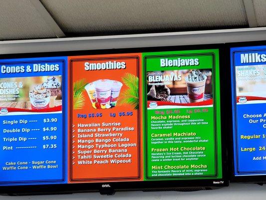 Store menus