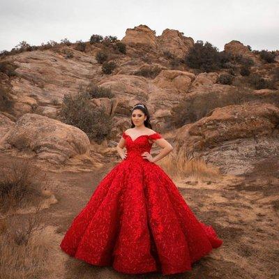 Gorgeous red quince dress