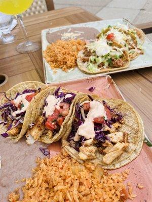 Tacos De Pescado (Fish tacos) & Tacos pollo