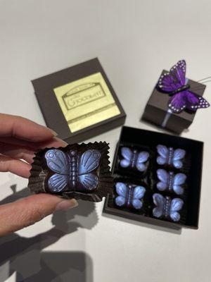 Butterfly shaped chocolates