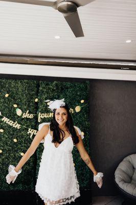 Lined bridal shower dress