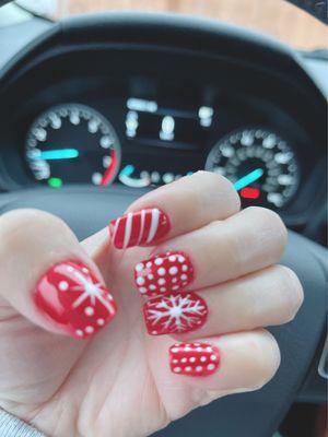 Festive nail designed