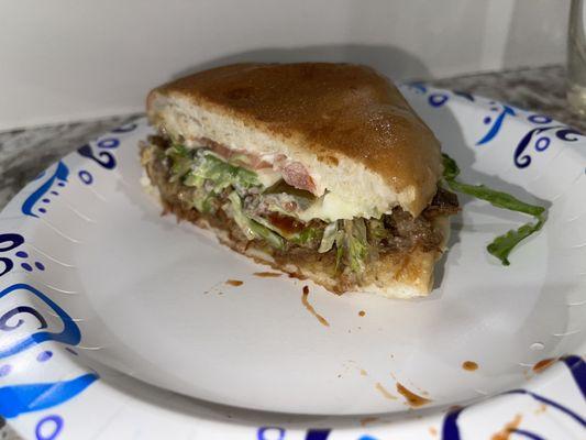 Torta mixta ( chorizó and asada)