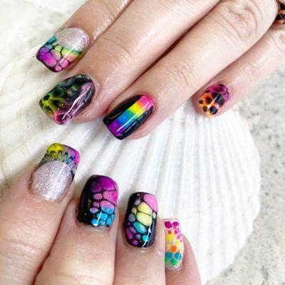 Colorful nail art