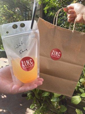 Grab curbside food ...and drinks! We are here for those who want to dine-in and those who want the Zinc experience at home!