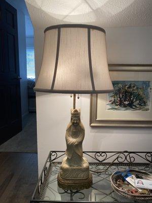 New lamp shade from Brown's.