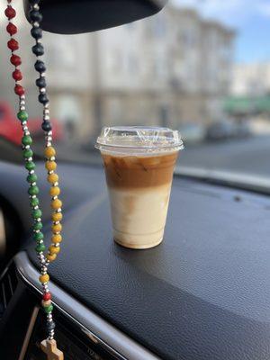 Iced Latte with Oat Milk - really delicious oat milk!