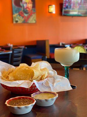 Chips, salsa and margaritas