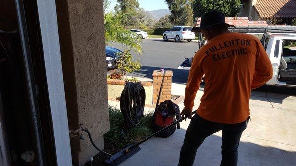 Louis B. from Fullerton Electric is an excellent electrician, and he left the job site cleaner than he found it. Highly recommended...