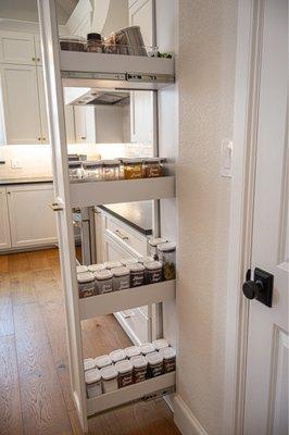 Pull out spice cabinet