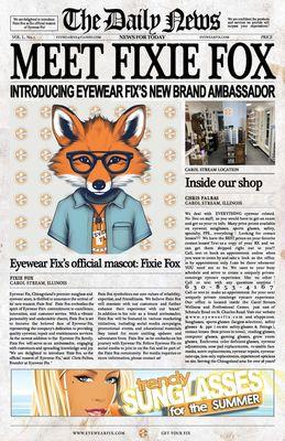 Meet Eyewear Fix's Fixie Fox! Our new brand ambassador!