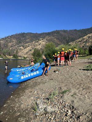 Safety talk with our guides.