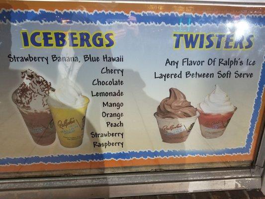 Iceberg flavors and and Twister as of as of March 23, 2021. I think it's BOGO free Twister Tuesdays.