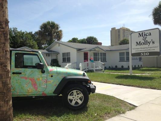 Stop by and see the girls- and their Lilly Jeep- while shopping for Lilly Pulitzer and SO much more!!!! Xo