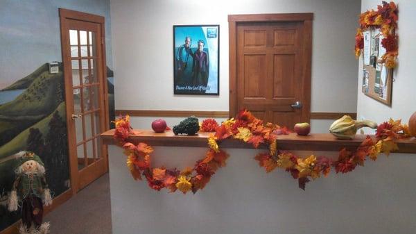 Our front office ready for fall.