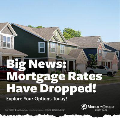 Homeowners, rates are at 2-year lows! Now’s the time to refinance, reduce costs, take cash out, or adjust your mortgage.