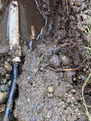 water coming under the concrete