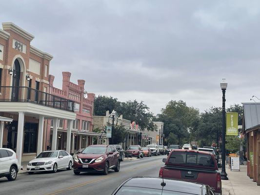 View of the street from business