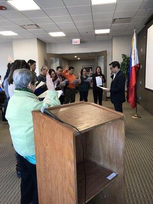 Dual citizenship oath taking