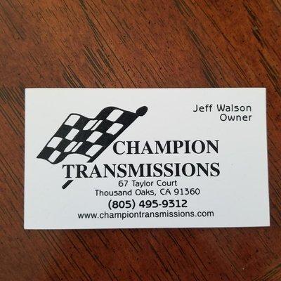 Champion Transmissions