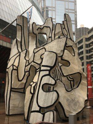 French Artist and Sculptor Jean Dubuffet's Monument with Standing Beast.....outside Atrium at the Thompson Center in "The Loop."