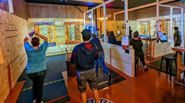 Hatchet Hangout - Axe Throwing Clearwater. A World Class Axe Throwing Venue and lounge. WATL League Certified