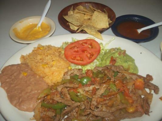 one of jimmys favorite specials (the beef fajita plate) AWESOME OR WHAT ?