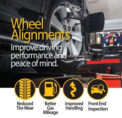 MVR Auto repair offers Four wheel alignment for your vehicle all year round