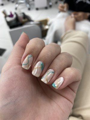 Manicure, gel with design