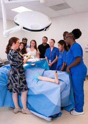 Surgical Technology classroom with state of the art equipment.