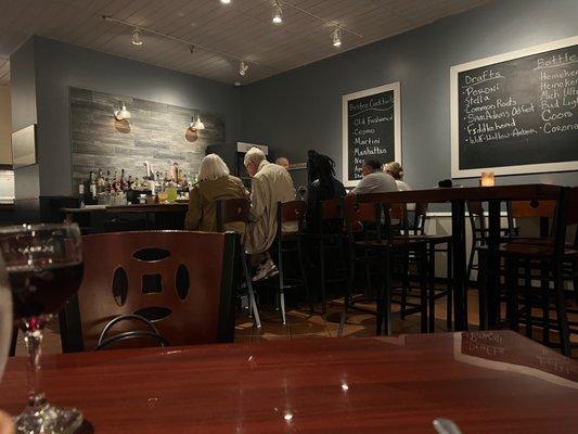 Locals dining at the bar area