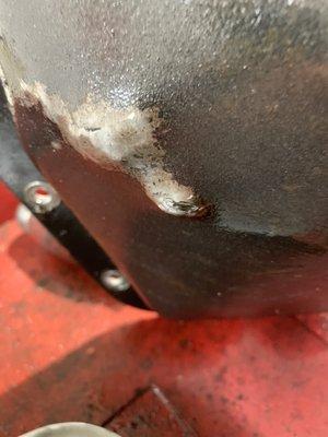 Nice work aamco.  Do you get ur certs in a cracker jack box???  Scab workmanship.