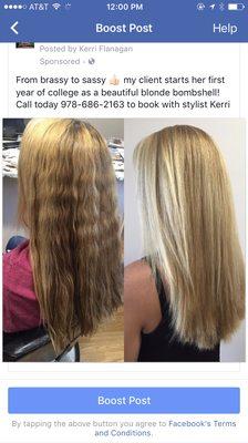 Before and after beautiful blonde by Kerri