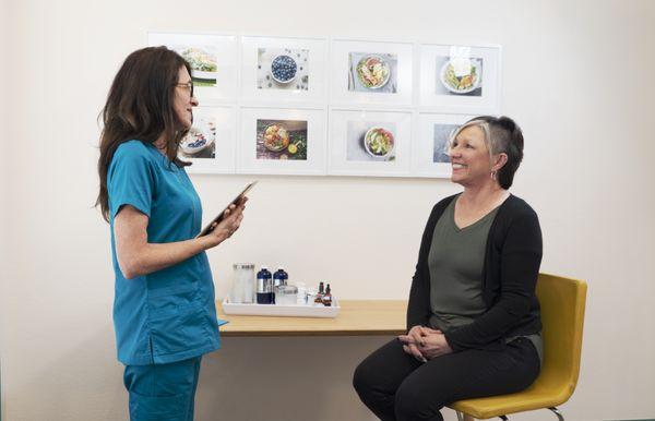 Rhonda with a Happy Patient.