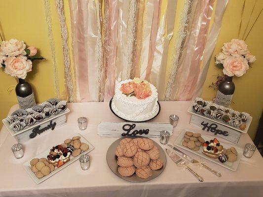 Dessert table.