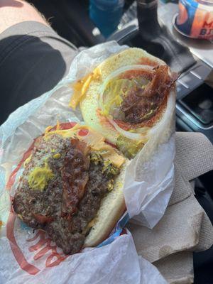 Wendy's Bacon double stack