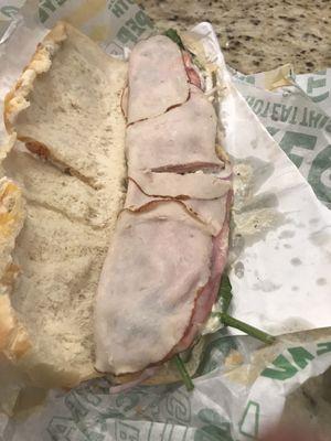 Turkey and Ham Sub