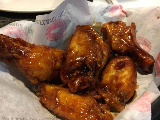 Wings with teriyaki sauce