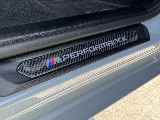 Carbon fiber door sills.