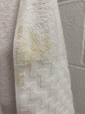 Dingy stained towel