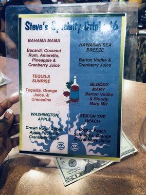 Drink  menu