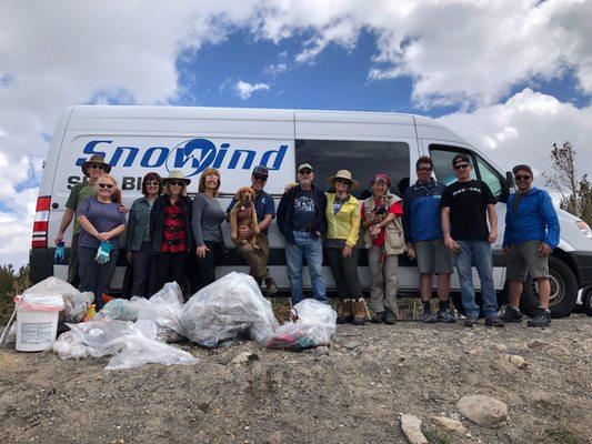 First annual clean up day.  Snowind "Blue Crew"