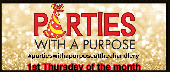 #PartiesWithAPurposeAtTheChandlery is every other month for different non-profits 5-8pm Check out www.facebook.com/TheChandlery.Melbourne