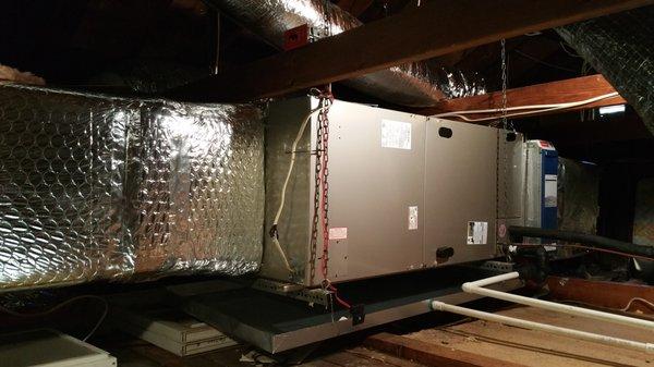 Residential air handler installed by Garmer Industries Air Conditioning & Heating Long Island