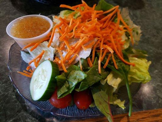 House mixed greens salad