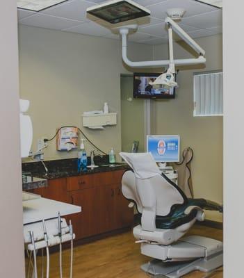 Have dental anxiety? no problem we try to keep our patients entertained with 2 TV's in each room